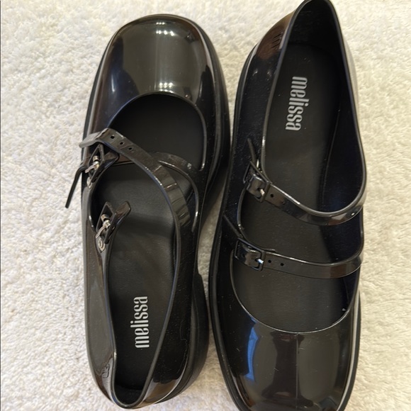 Melissa Black Flats with Classic Mary Jane platform - Picture 4 of 6